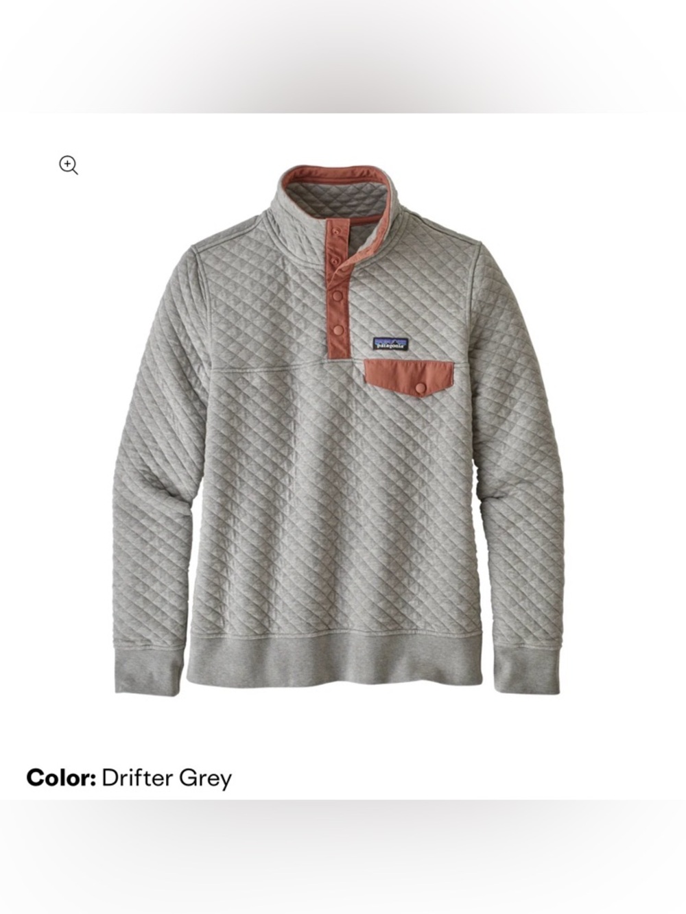 Patagonia Women’s Organic Cotton Quilt Snap-T Pullover, size M